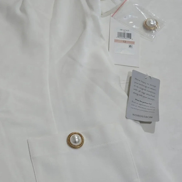 HARPER ROSE Womens Ivory Scuba Crepe Short Sleeve Fit + Flare Dress Size 12 - Picture 7 of 12